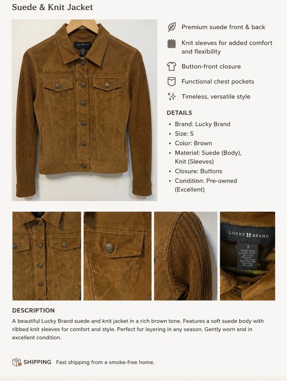 Relativity Rustic Suede Jean Jacket